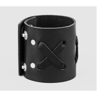 Широкий шкіряний браслет, код 3527