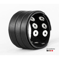 Широкий шкіряний браслет, код 3535