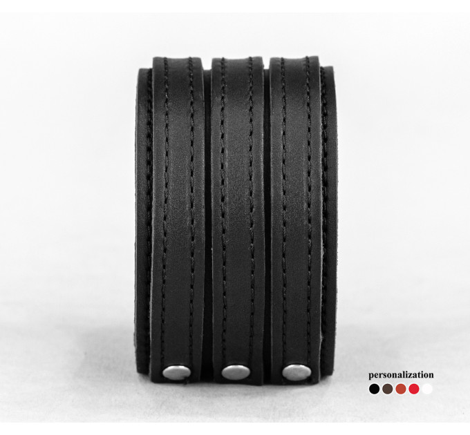 Широкий шкіряний браслет, код 3535ст