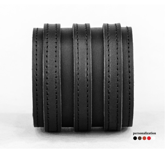 Широкий шкіряний браслет, код 3536ст