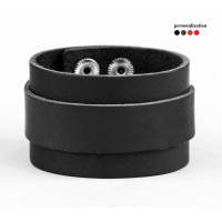 Широкий шкіряний браслет, код 3544