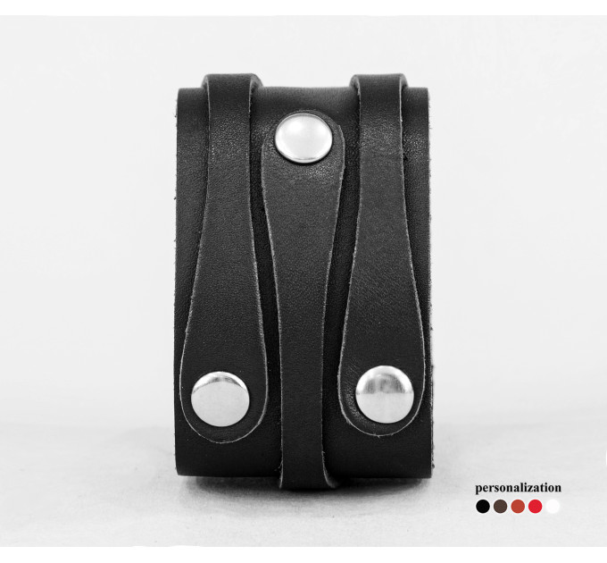 Широкий шкіряний браслет, код 3553