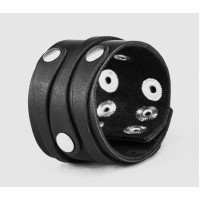 Широкий шкіряний браслет, код 3553