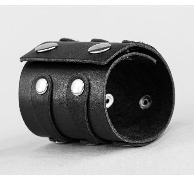 Широкий шкіряний браслет, код 3554