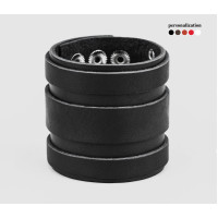 Широкий шкіряний браслет, код 3574