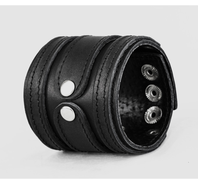 Широкий шкіряний браслет, код 3575ст