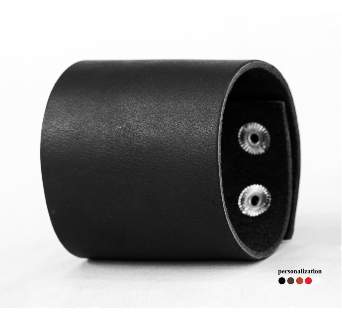 Широкий шкіряний браслет, код 3603