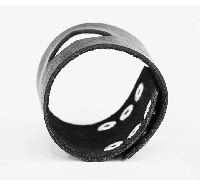 Широкий шкіряний браслет, код 3620