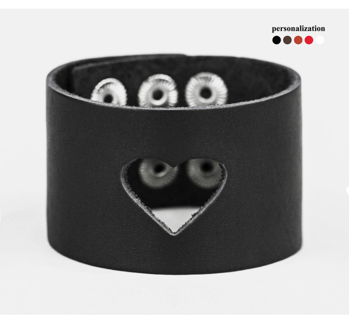 Широкий шкіряний браслет, код 3621