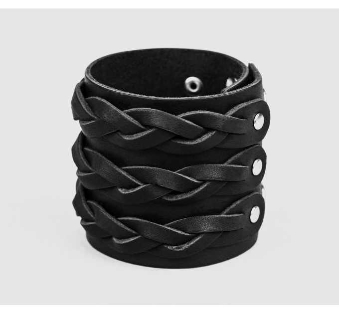 Широкий шкіряний браслет, код 3633