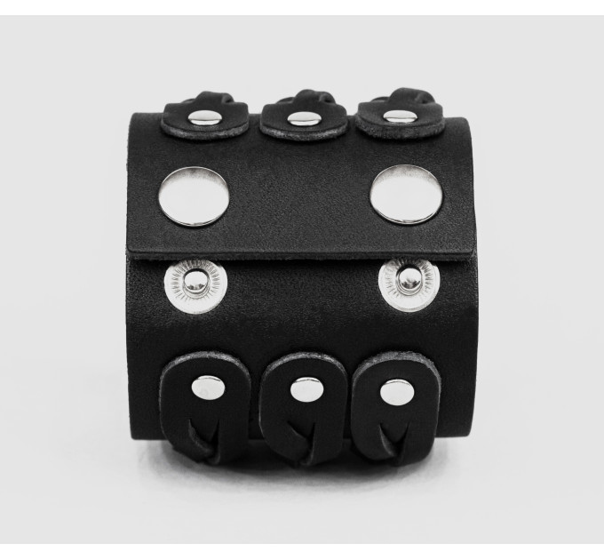 Широкий шкіряний браслет, код 3633