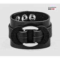 Широкий шкіряний браслет, код 3745