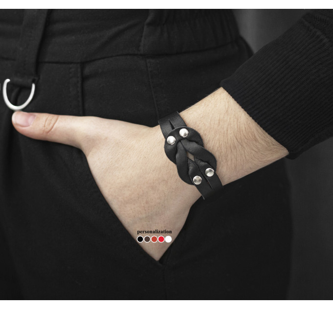 Шкіряний браслет, код 3760