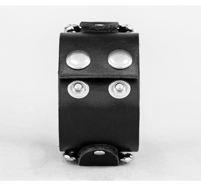 Широкий шкіряний браслет, код 3901