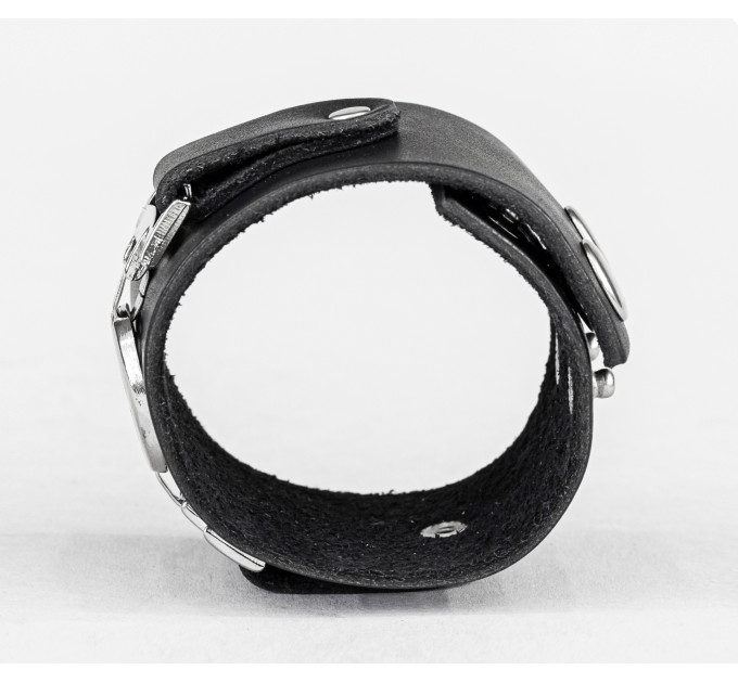 Широкий шкіряний браслет, код 3904