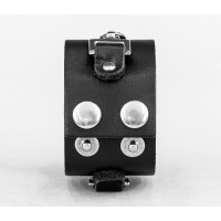 Широкий шкіряний браслет, код 3906