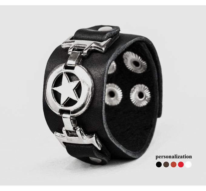 Шкіряний браслет, код 3913