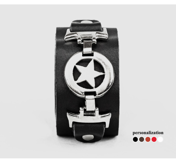 Шкіряний браслет, код 3913