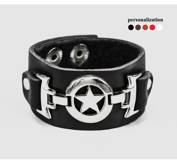 Шкіряний браслет, код 3913