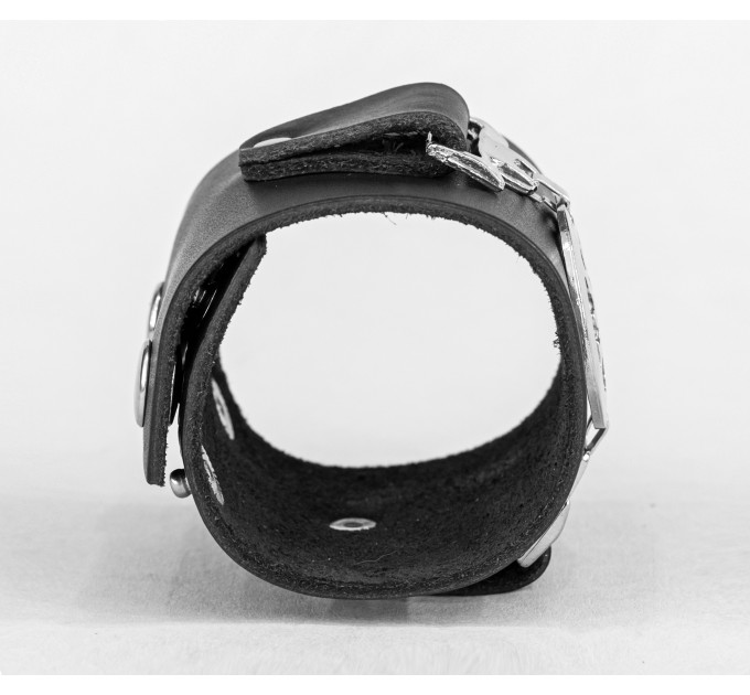 Широкий шкіряний браслет, код 3920