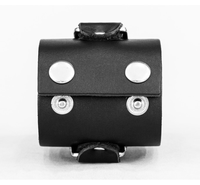 Широкий шкіряний браслет, код 3921