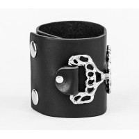 Широкий шкіряний браслет, код 3922