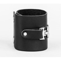 Широкий шкіряний браслет, код 3923