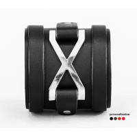 Широкий шкіряний браслет, код 3931