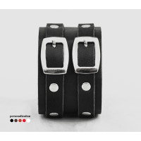 Широкий шкіряний браслет, код 4013