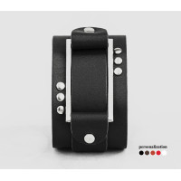 Широкий шкіряний браслет, код 4071