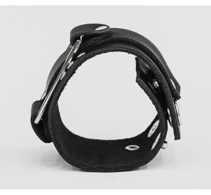 Широкий шкіряний браслет, код 4071