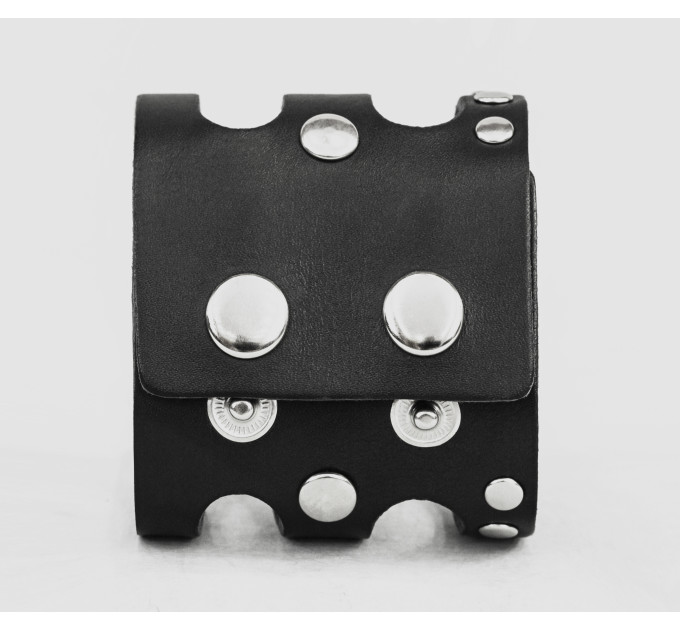 Широкий шкіряний браслет, код 4080