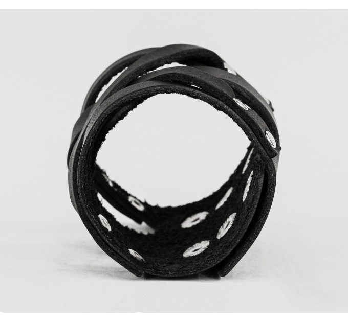 Широкий шкіряний браслет, код 4082