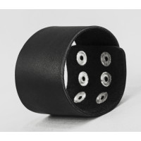 Широкий шкіряний браслет, код 4105