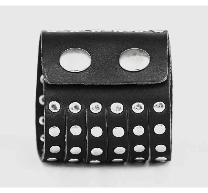 Широкий шкіряний браслет, код 4600