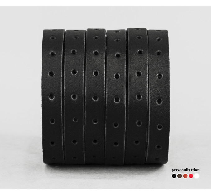 Широкий шкіряний браслет, код 4601