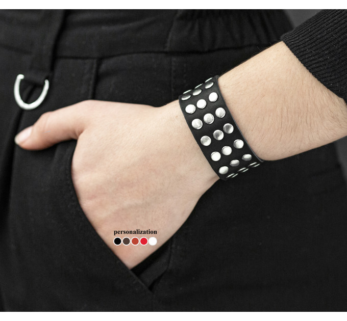 Шкіряний браслет, код 4602