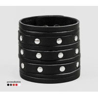 Широкий шкіряний браслет, код 4604