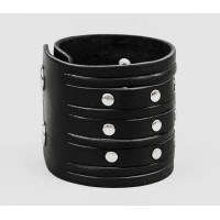 Широкий шкіряний браслет, код 4604