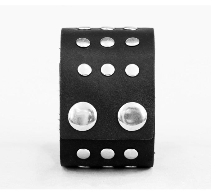 Широкий шкіряний браслет, код 4605