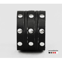 Широкий шкіряний браслет, код 4606