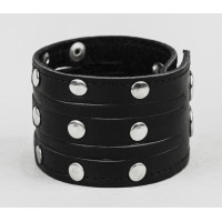 Широкий шкіряний браслет, код 4606ст