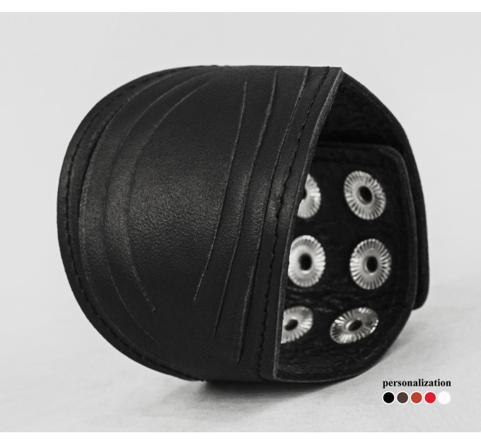 Широкий шкіряний браслет, код 4608ст