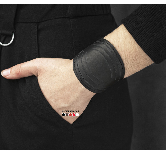 Широкий шкіряний браслет, код 4608ст