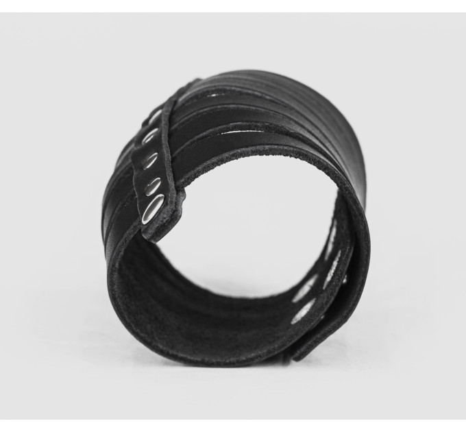 Широкий шкіряний браслет, код 4610