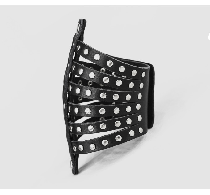 Широкий шкіряний браслет, код 4611