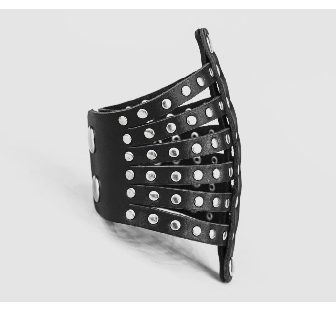 Широкий шкіряний браслет, код 4611