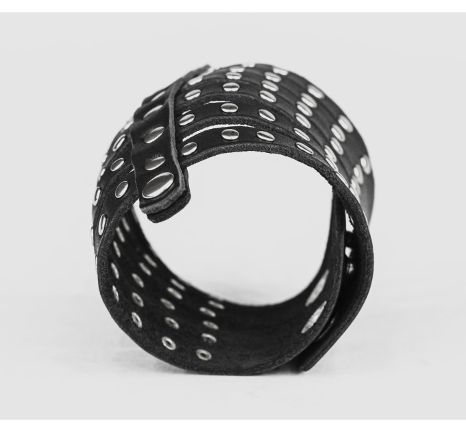 Широкий шкіряний браслет, код 4611