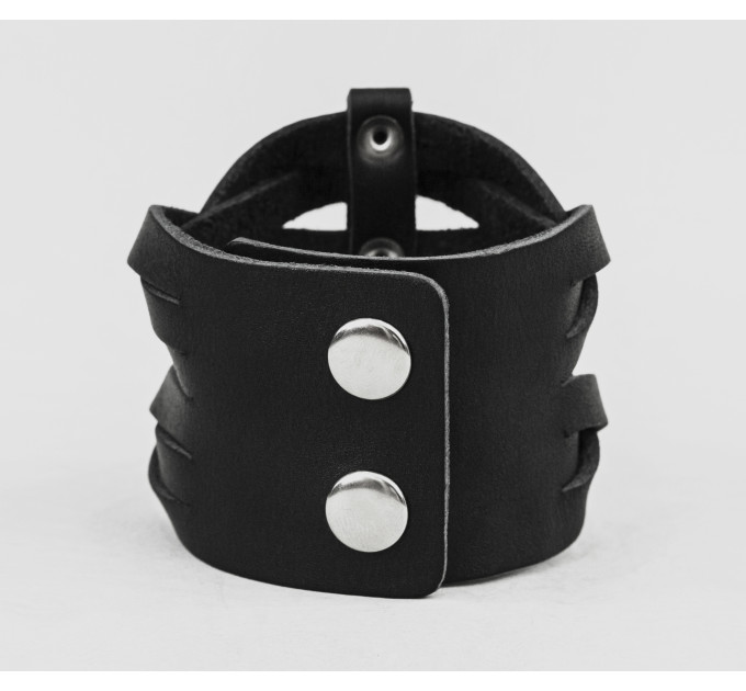 Широкий шкіряний браслет, код 4625