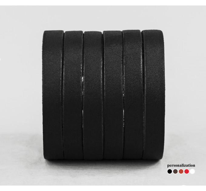 Широкий шкіряний браслет, код 4640